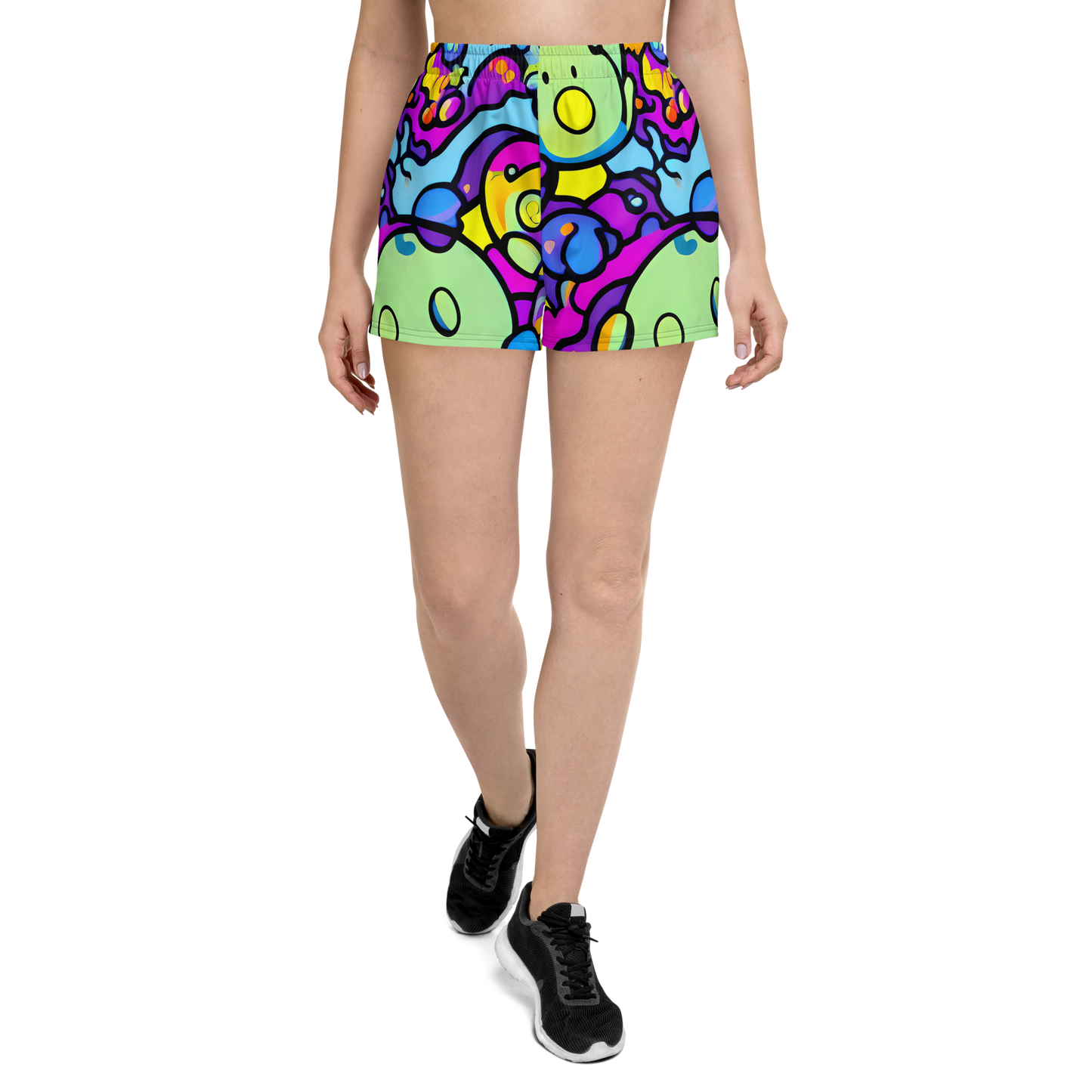 Women’s Athletic Shorts - Radiant Lagoon