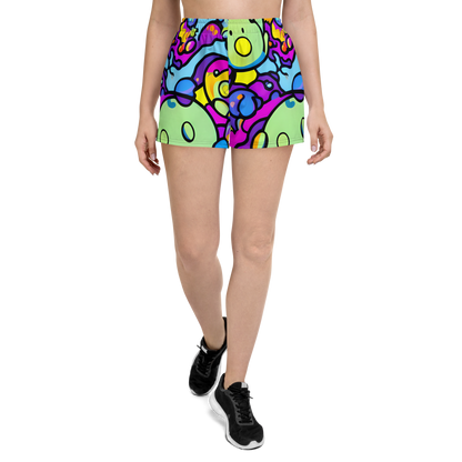 Women’s Athletic Shorts - Radiant Lagoon