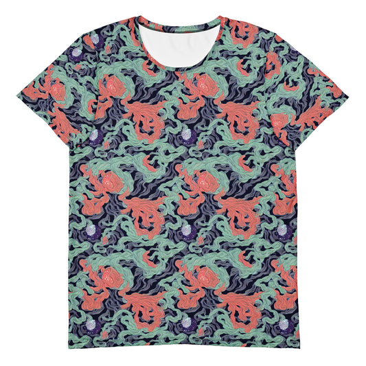 Men's Athletic T-Shirt - Cosmic Coral