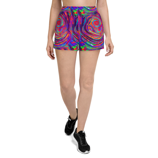 Women’s Athletic Shorts - Quantum Spiral