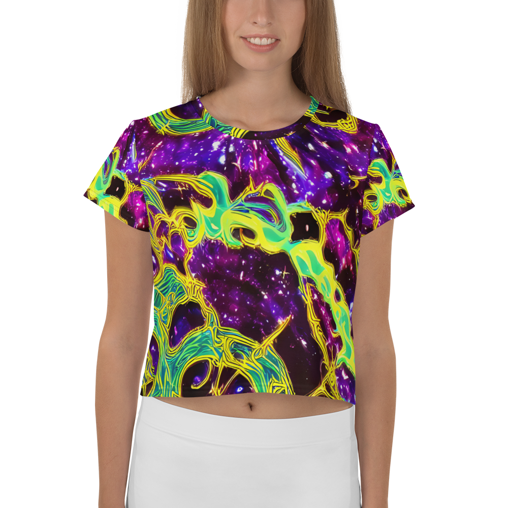 Women's Crop Tee - Galactic Web