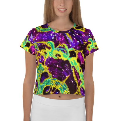 Women's Crop Tee - Galactic Web