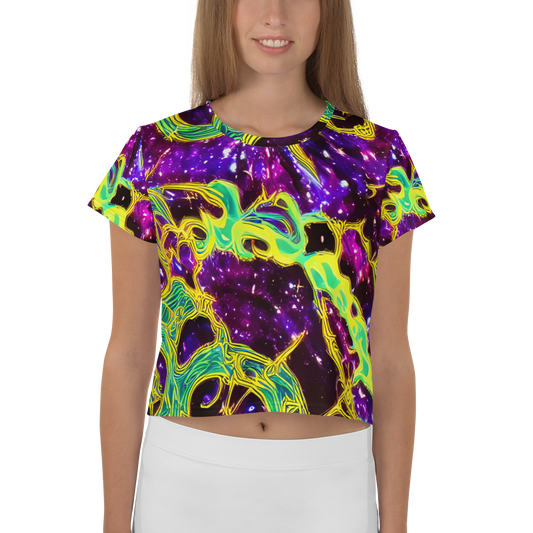 Women's Crop Tee - Galactic Web