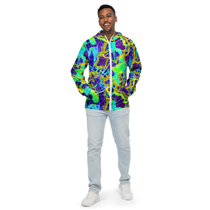 Men's Windbreaker - Neon Jungle Rhapsody