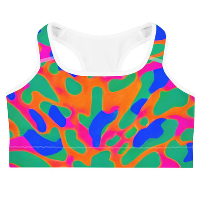 Sports Bra - Fluorescent Camouflage