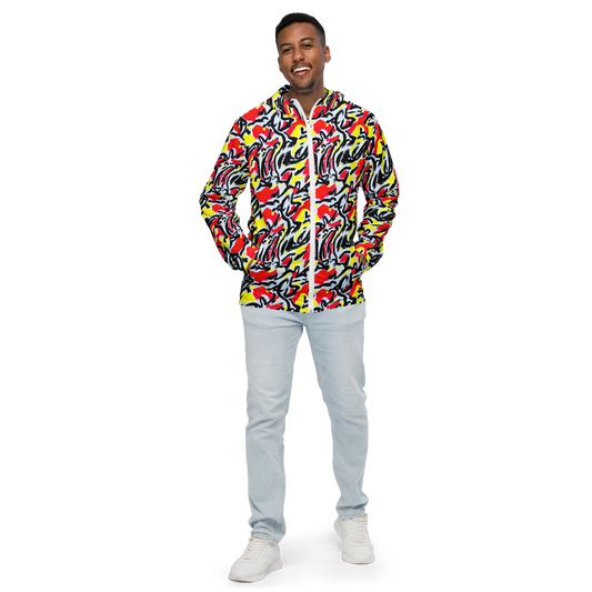 Men's Windbreaker - Cosmic Brushstrokes