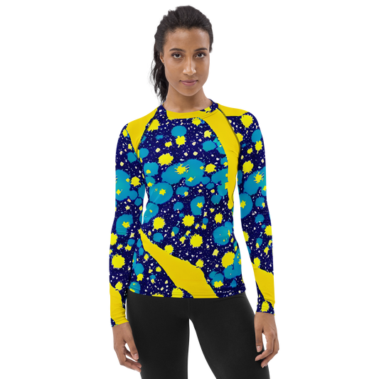 Women's Rash Guard - Starburst Splash