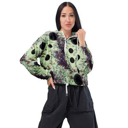 Women's Cropped Windbreaker - Celestial Bloom