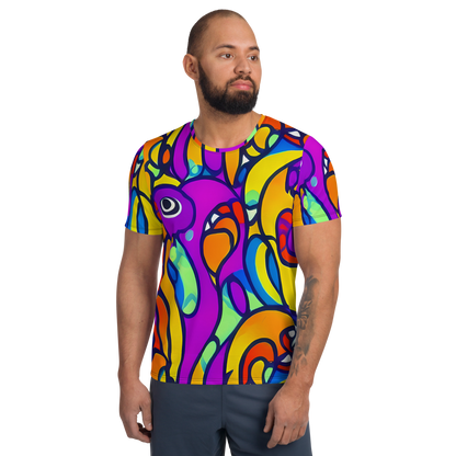 Men's Athletic T-Shirt - Kaleido Fish