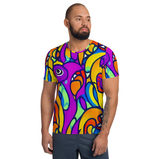 Men's Athletic T-Shirt - Kaleido Fish