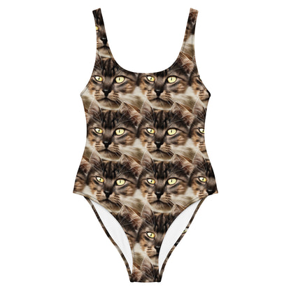 One-Piece Swimsuit - Feline Reverie