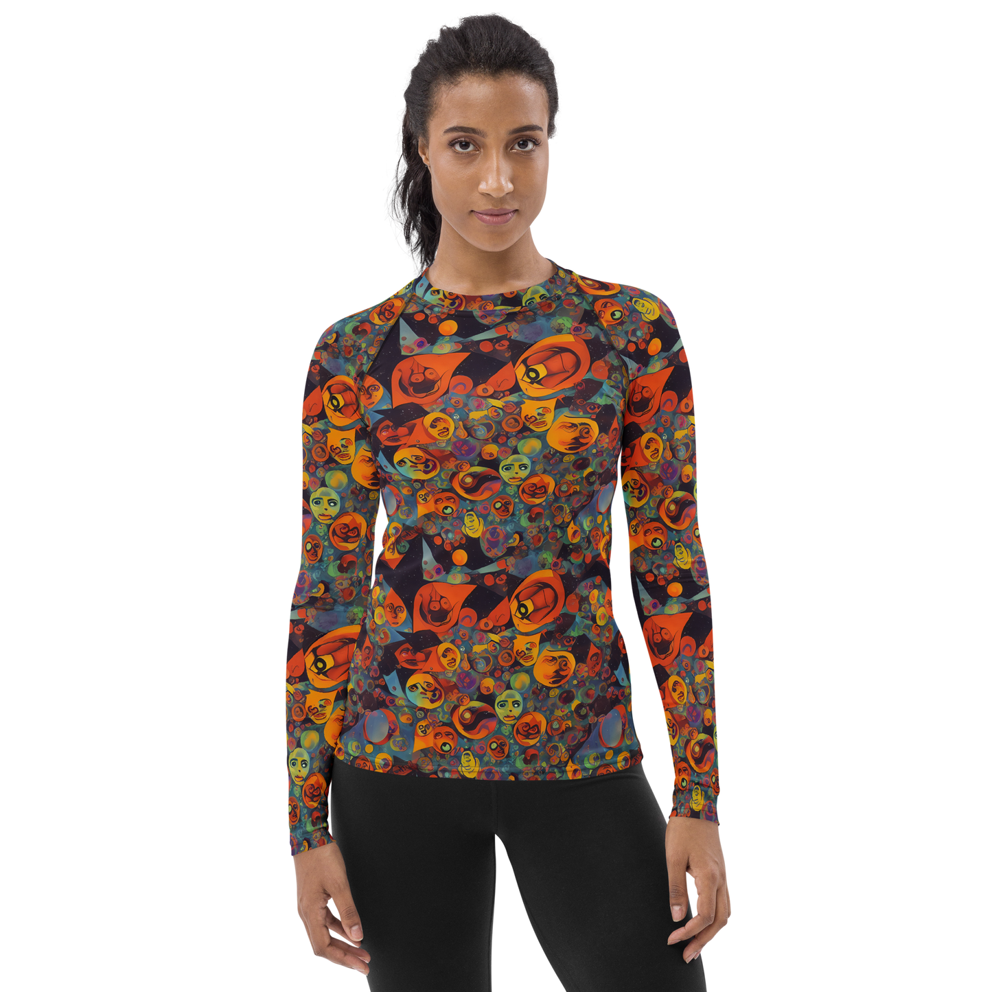 Women's Rash Guard - Galactic Faces