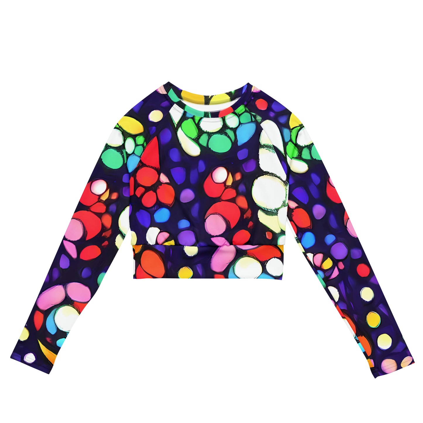 Long Sleeve Crop Top - Bubble Fantasia