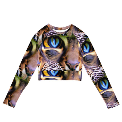 Long Sleeve Crop Top - Eye of the Wild