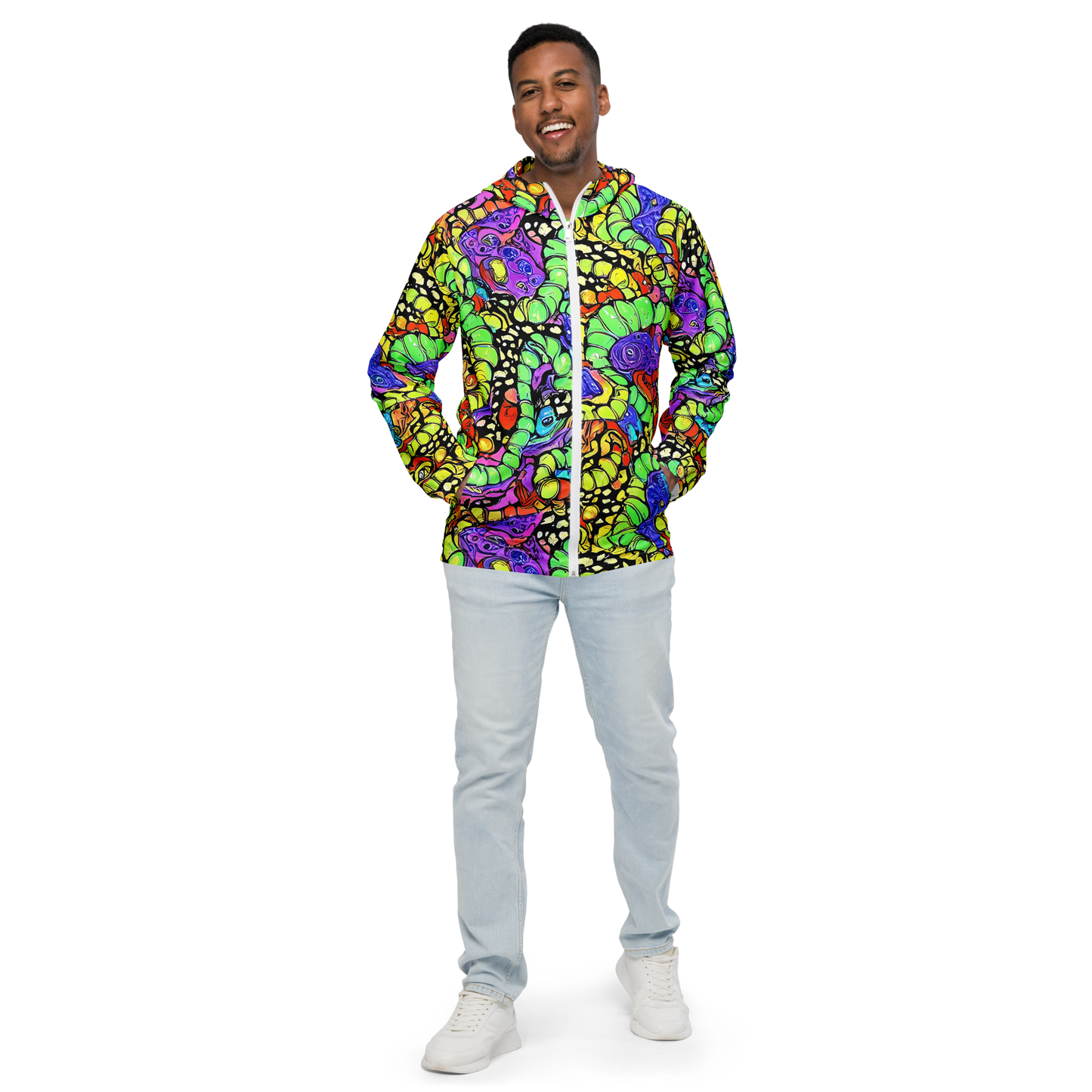 Men's Windbreaker - Frostwork Fantasy