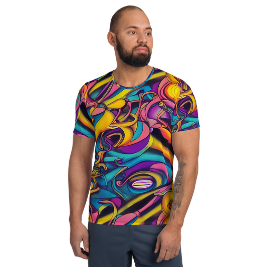 Men's Athletic T-Shirt - Pre-Raphaelite Wave