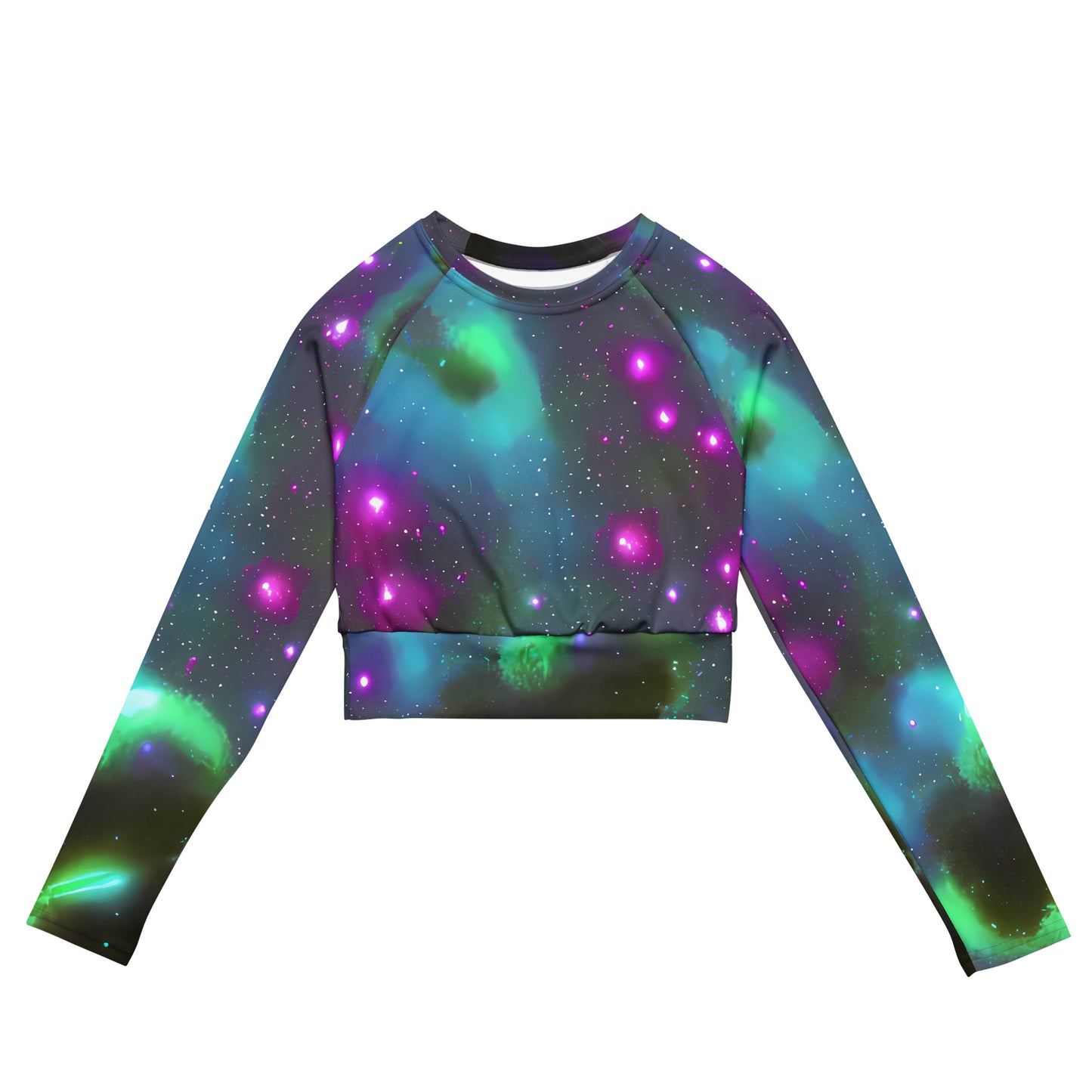 Long Sleeve Crop Top - Interstellar Haze