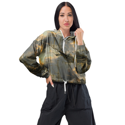 Women's Cropped Windbreaker - Ethereal Armada