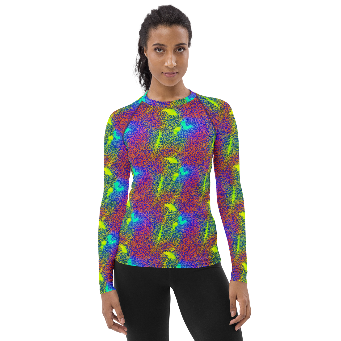 Women's Rash Guard - Prismatic Web