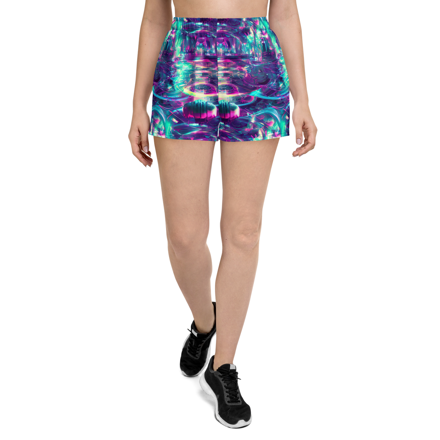 Women’s Athletic Shorts - Synthwave Surge