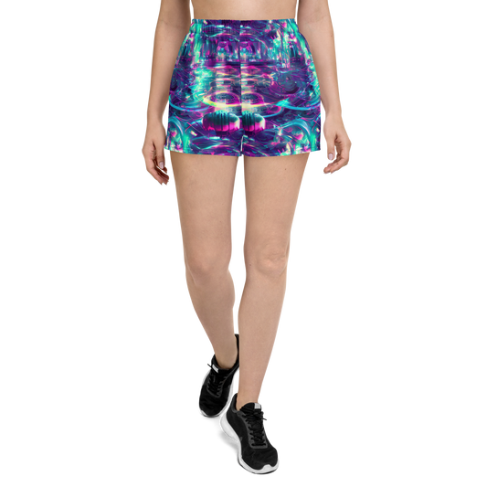 Women’s Athletic Shorts - Synthwave Surge