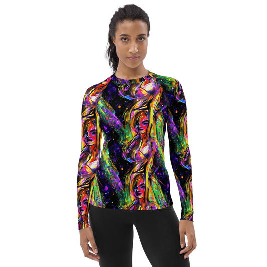 Women's Rash Guard - Galactic Flamenco