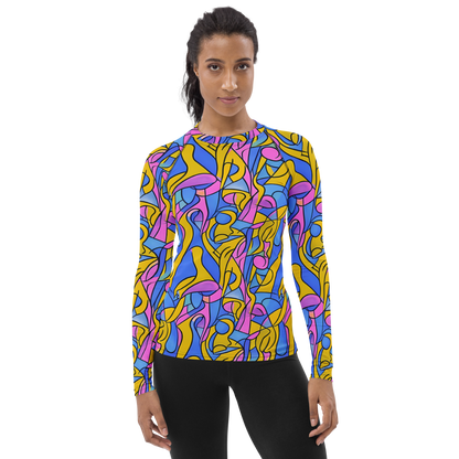 Women's Rash Guard - Cosmic Curves