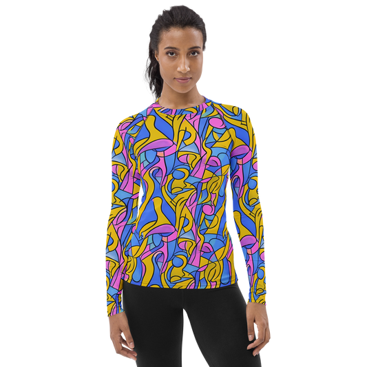 Women's Rash Guard - Cosmic Curves