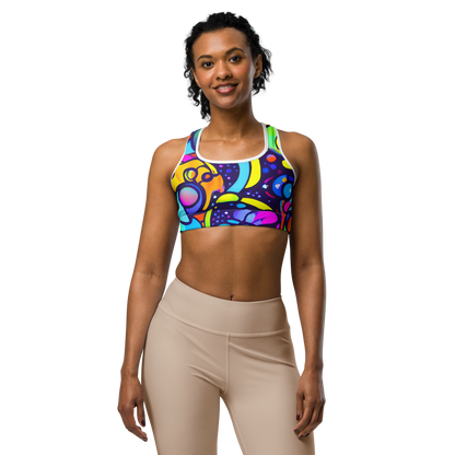 Sports Bra - Neon Graffscape