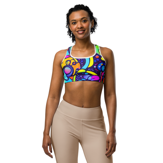 Sports Bra - Neon Graffscape