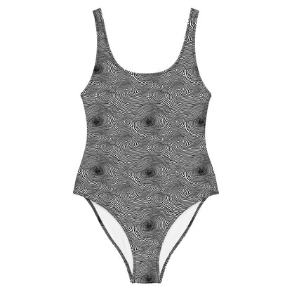One-Piece Swimsuit - Black And White Rhapsody