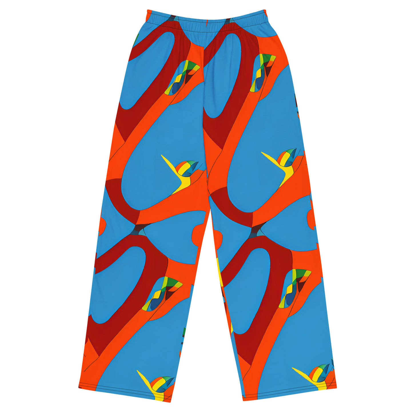 Wide-Leg Pants - Fire Ocean Fusion