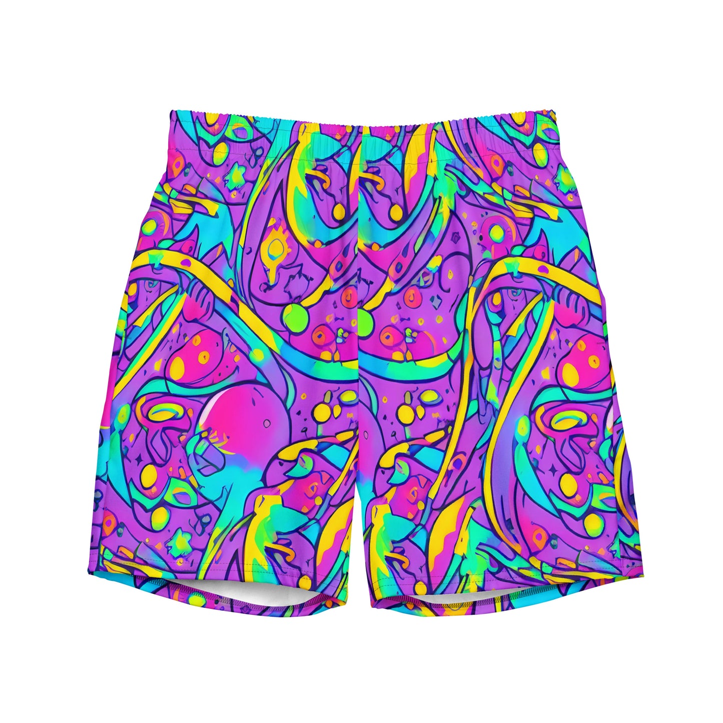 Swim Trunks - Neon Galaxy Whirl