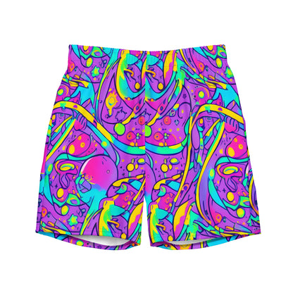Swim Trunks - Neon Galaxy Whirl