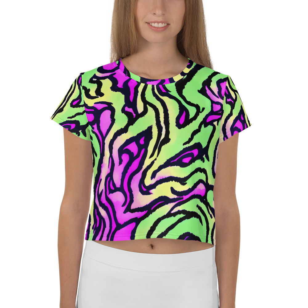 Women's Crop Tee - Mintchine Maze