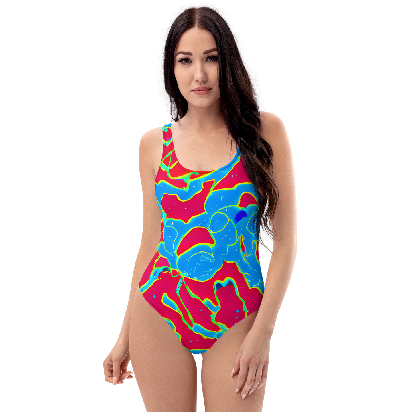 One-Piece Swimsuit - Electric Bloom