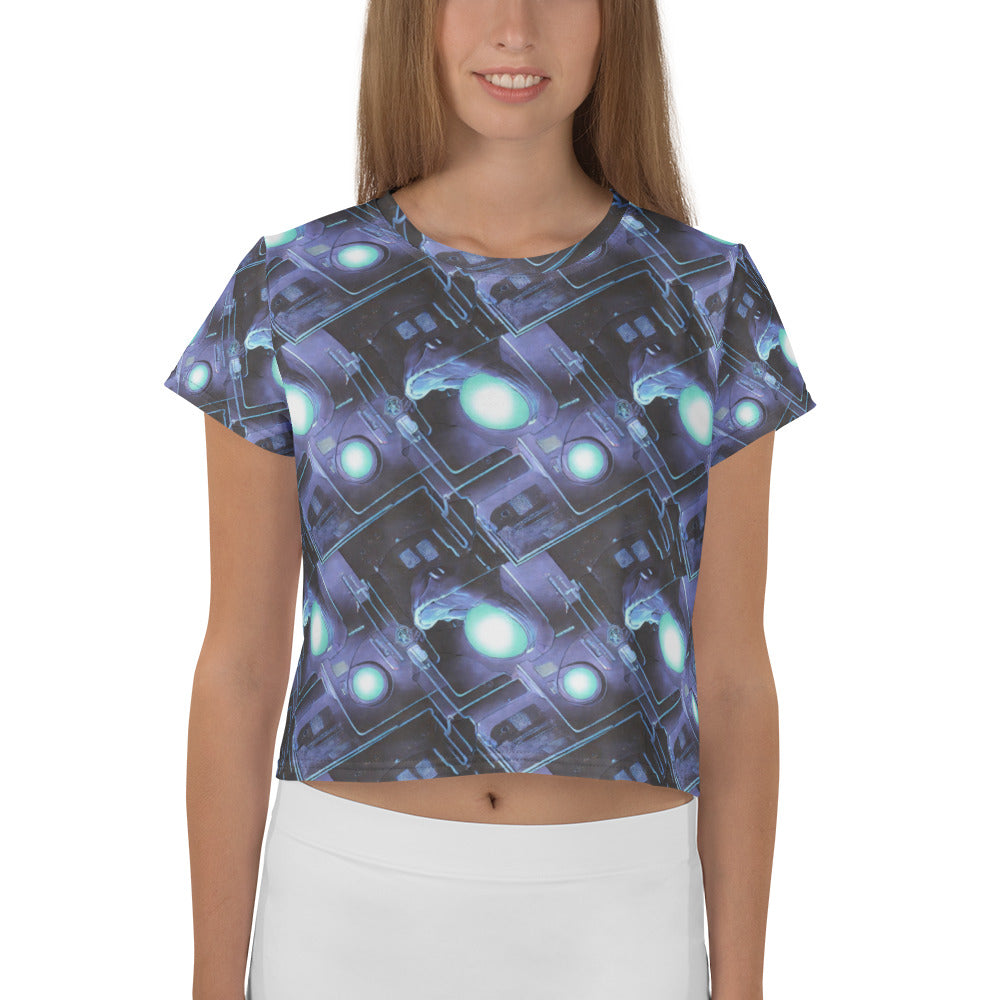 Women's Crop Tee - Galactic Circuit