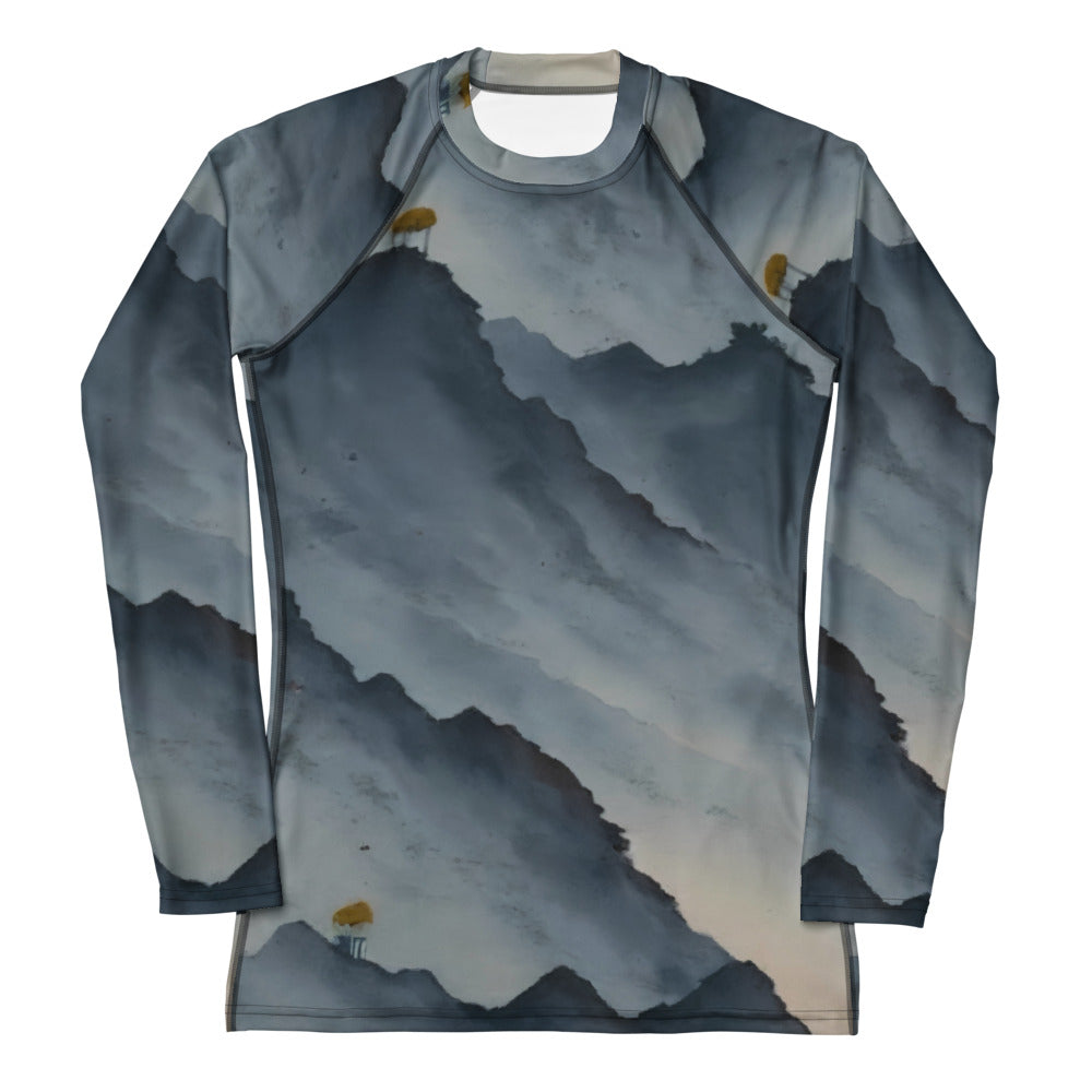 Women's Rash Guard - Misty Mountain Harmony