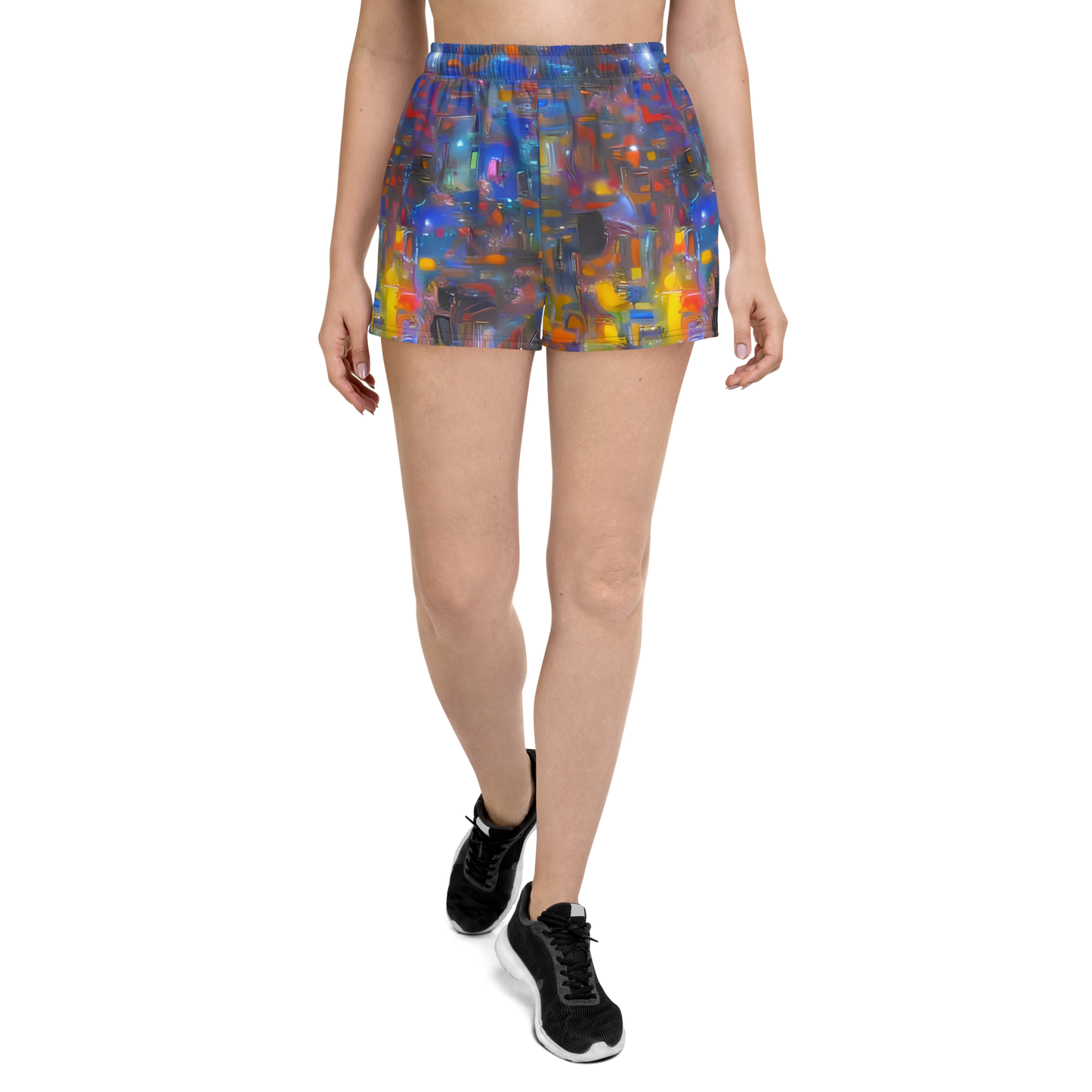 Women’s Athletic Shorts - Abstract Conflux