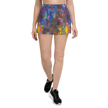 Women’s Athletic Shorts - Abstract Conflux