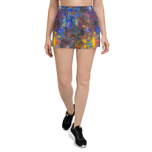 Women’s Athletic Shorts - Abstract Conflux