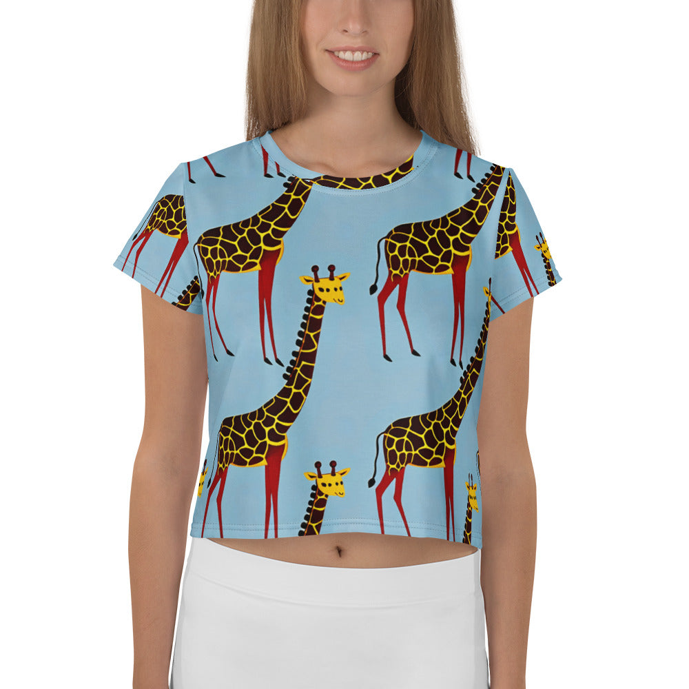 Crop Tee - Giraffe Groove