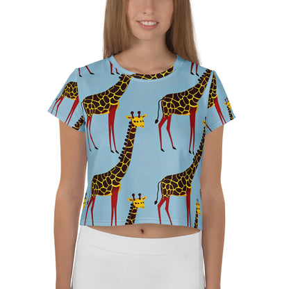 Crop Tee - Giraffe Groove