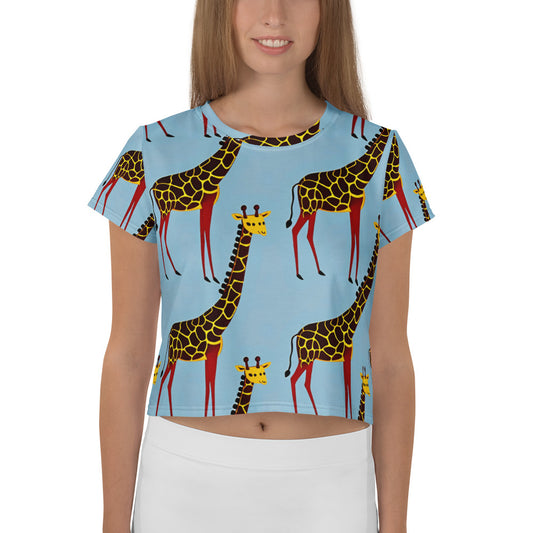 Crop Tee - Giraffe Groove
