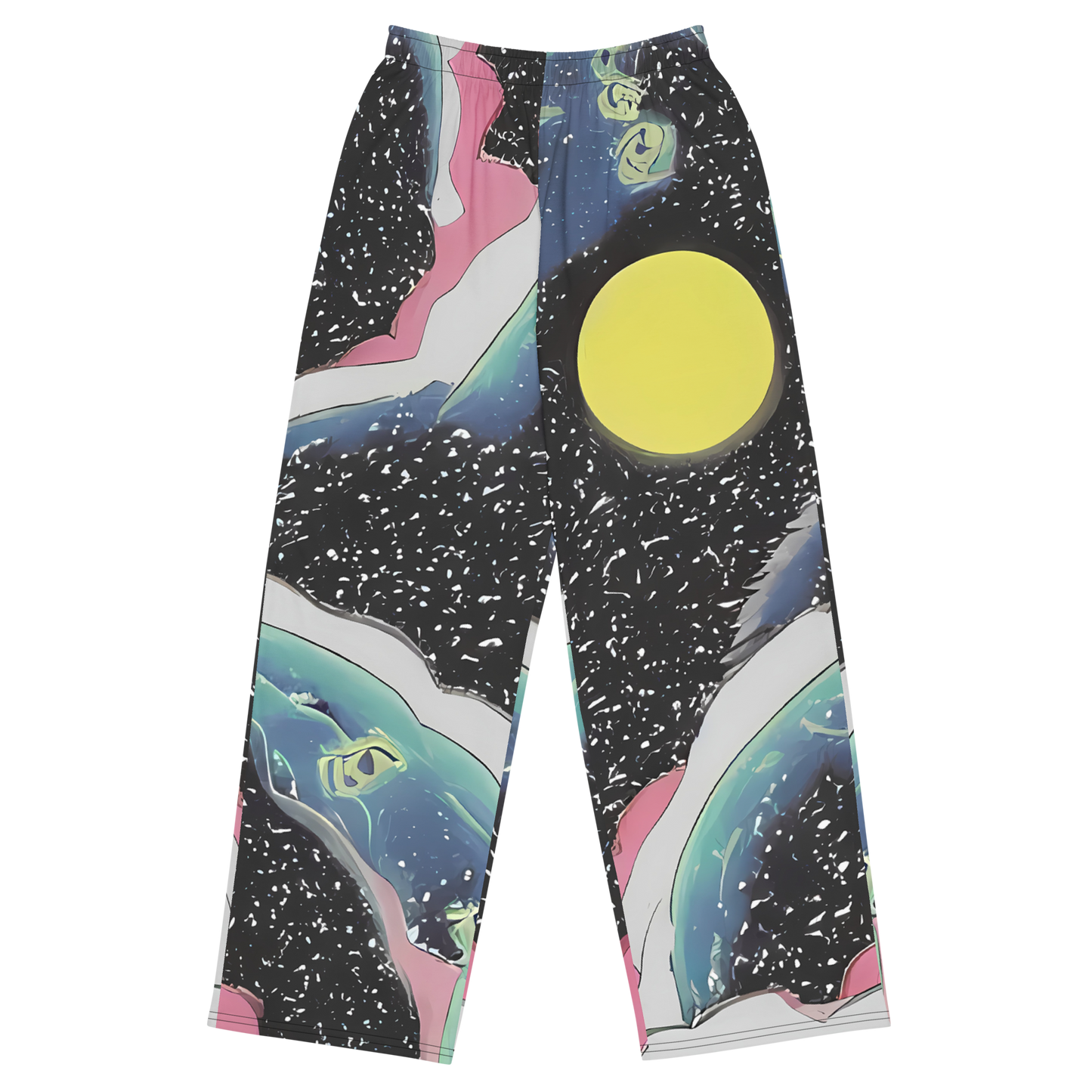 Wide-Leg Pants - Lunar Waves