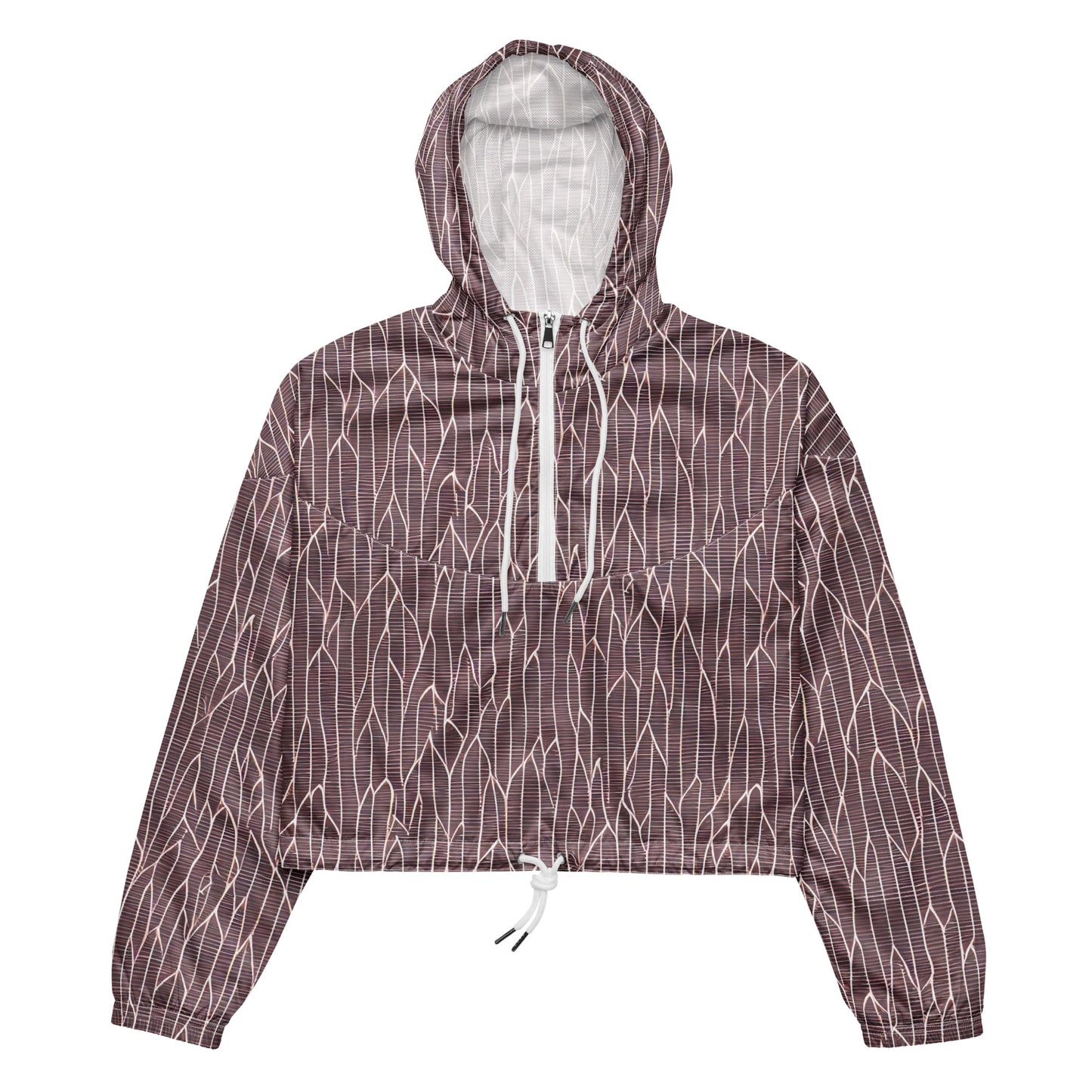Women's Cropped Windbreaker - Rustic Flow