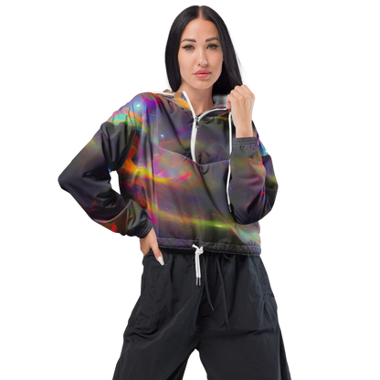 Women's Cropped Windbreaker - Etheric Echo