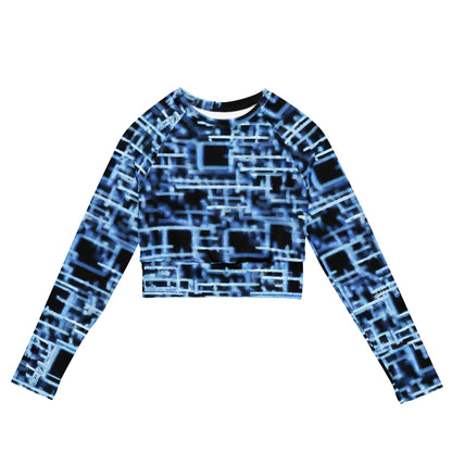 Long Sleeve Crop Top - Circuit Frost