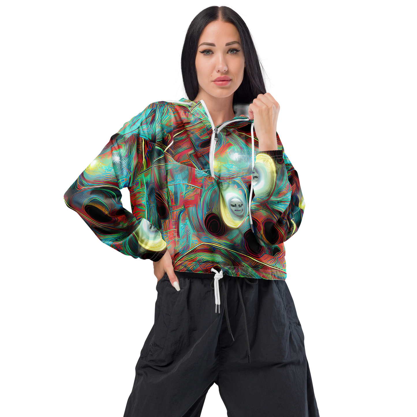 Women's Cropped Windbreaker - Dreamwave