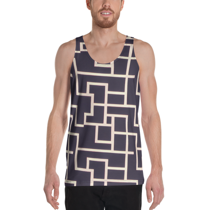 Men's Tank Top - Gilded Gridlock